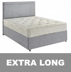 extra long beds - divan bses and mattresses that are extra long 6ft6 instead of 6ft3, as well as 3ft6