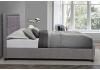 4ft Small Double Hannah Fabric upholstered grey linen bed frame 5