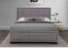 5ft King Size Hannah Fabric upholstered grey linen bed frame 6