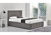 4ft6 Double Hannah Fabric upholstered ottoman bed frame Grey 3