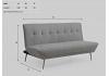 Astra Metal Action Sofa Bed, Clic Clac style - Grey 6