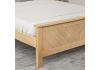 5ft King Size Kenji Chevron Real Oak Wood Bed Frame 2