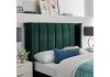 5ft King Size Tall Wing Back Polar Green Velvet Velour Bed Frame 4