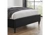 4ft6 Double Roz Black fabric upholstered bed frame bedstead 2
