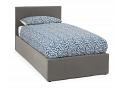 3ft Evelyn Steel Colour Upholstered Fabric Ottoman Bed 2