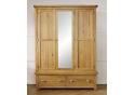 Real Solid Oak Woburn Bedroom Furniture - 3 Door, 2 Drawer Wardrobe 2