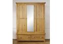 Real Solid Oak Woburn Bedroom Furniture - 3 Door, 2 Drawer Wardrobe 2