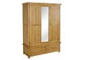 Real Solid Oak Woburn Bedroom Furniture - 3 Door, 2 Drawer Wardrobe 4