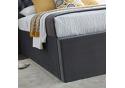 5ft King Size Velvet grey ottoman fabric upholstered buttoned storage gas lift up bed frame 4
