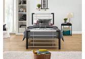 3ft Single Black and Silver Faro Metal Bed Frame 3