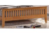 5ft King Size Turin Oak Finish Wood Bed Frame. High Foot End 3