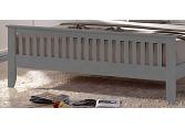 4ft6 Double Turin Grey Finish Wood Bed Frame. High Foot End 3