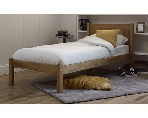 Classic Wooden Shaker Style Bed Rustic Pine Or White Washed Finish 3FT 4FT 4FT6 