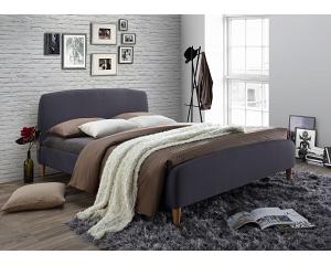 5ft King Size Geneva Dark Grey Upholstered Bed Frame