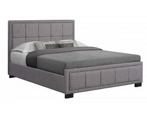 4ft6 Double Hannah Fabric upholstered grey linen bed frame