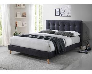 5ft King Size Novara Dark Grey Fabric Upholstered Bed Frame
