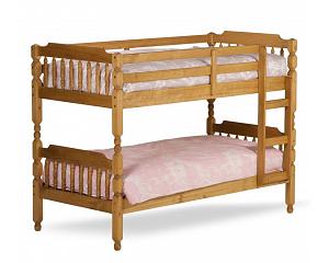 2ft6 Narrow single, Waxed Colonial bunk bed