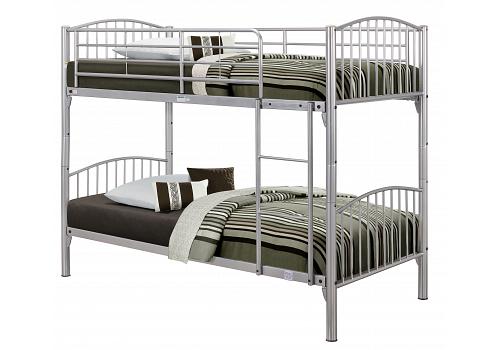 3ft single silver Corfe metal bunk bed frame 1