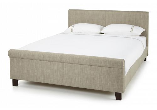 6ft Hazel Linen Coloured Upholstered Fabric Bed Frame 1