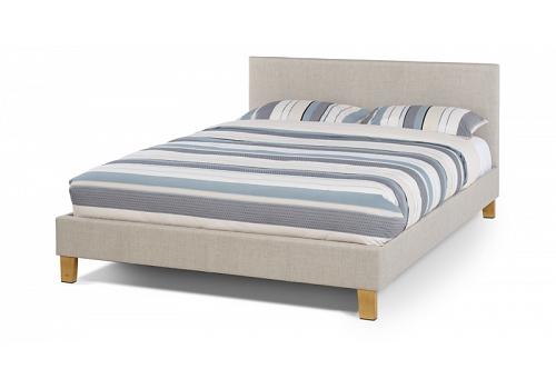 4ft6 Sophia Linen Colour Upholstered Bed Frame 1