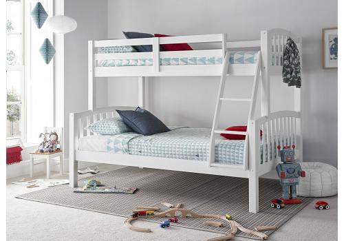 White Pine Wood Triple Sleeper. 3ft & 4ft Wooden Bunk Bed 1