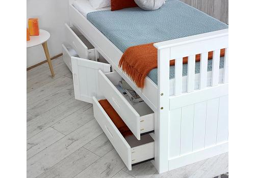 Captains Storage Bed - White 1