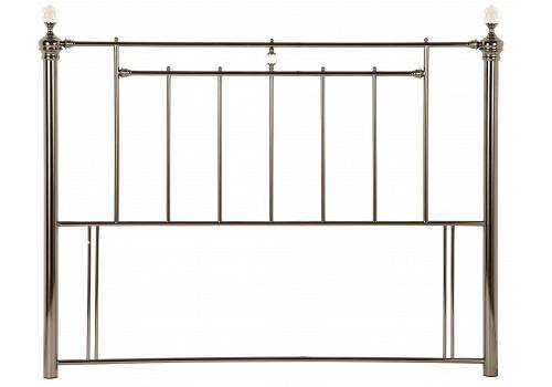 5ft Clara Black Nickel Finish Metal Headboard 1