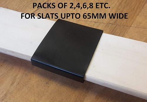 Pack of Black Plastic Slat Cap Holder - Middle Cap (65mm) 1